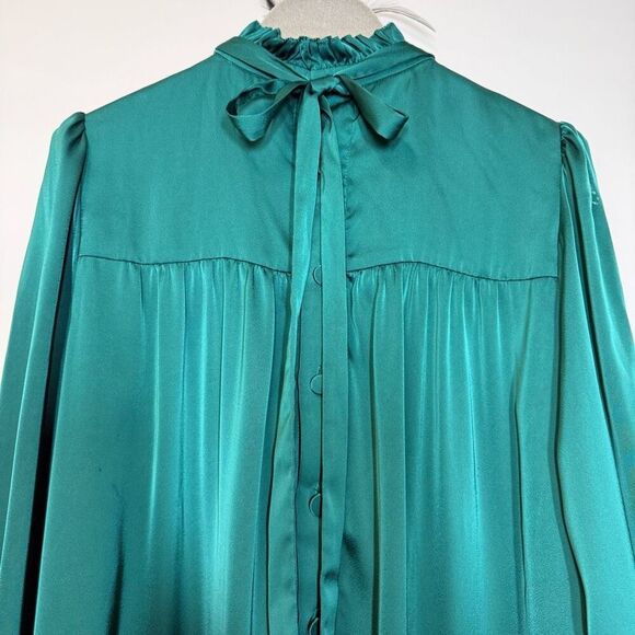 Adam Lippes Collective Green Mock Neck Dress - Picture 5 of 10